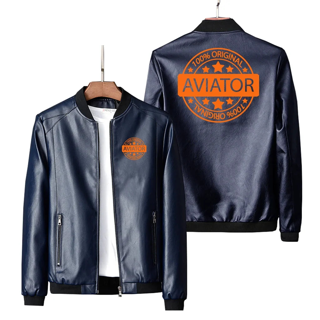 Aviator Leather Jacket - view 4