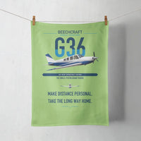 Thumbnail for Beechcraft Bonanza G36 design on light green towel
