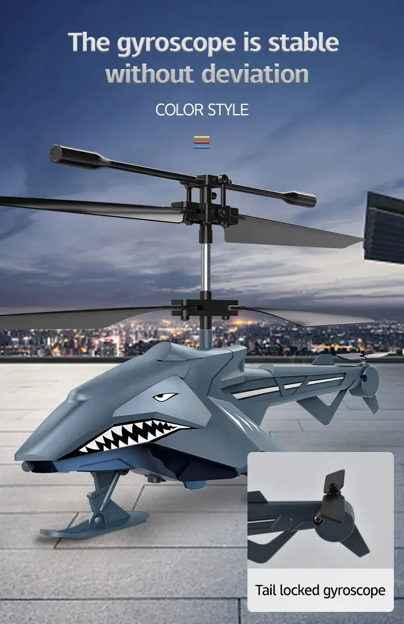 2.5CH Shark-Style RC Drone/Helicopter (USB Rechargeable, LED) - view 13