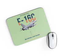 Thumbnail for F-16C Fighting Falcon One Airframe Every Mission design on light green rectangle mouse pad
