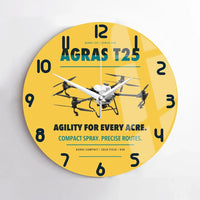 Thumbnail for DJI Agras T25 design on yellow no frame wall clock