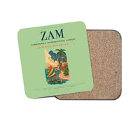 Thumbnail for Zamboanga International Airport (ZAM) design on light green 1 piece coaster