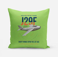 Thumbnail for Saab J 29F Tunnan design on light green pillow