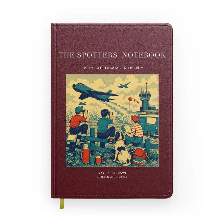 VINTAGE G4384 - The Spotters' Notebook - Designed Notebooks design on darkred