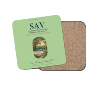 Thumbnail for Savannah-Hilton Head International Airport (SAV) design on light green 1 piece coaster