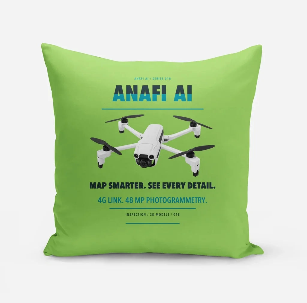 Parrot ANAFI Ai design on light green pillow