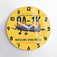 Thumbnail for OA-1K Skyraider II Armed Overwatch design on yellow no frame wall clock