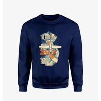 Thumbnail for The Grid Looks Different From Above design on navy blue sweatshirt