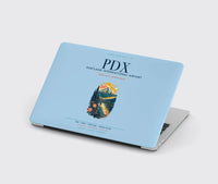 Thumbnail for Portland International Airport (PDX) design on light blue MacBook case