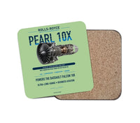 Thumbnail for PEARL 10X design on light green 1 piece coaster