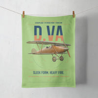 Thumbnail for Albatros D.Va design on light green towel