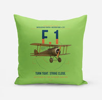Thumbnail for Sopwith Camel F.1 design on light green pillow
