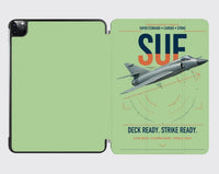 Thumbnail for Dassault Super Étendard design on light green ipad tablet case