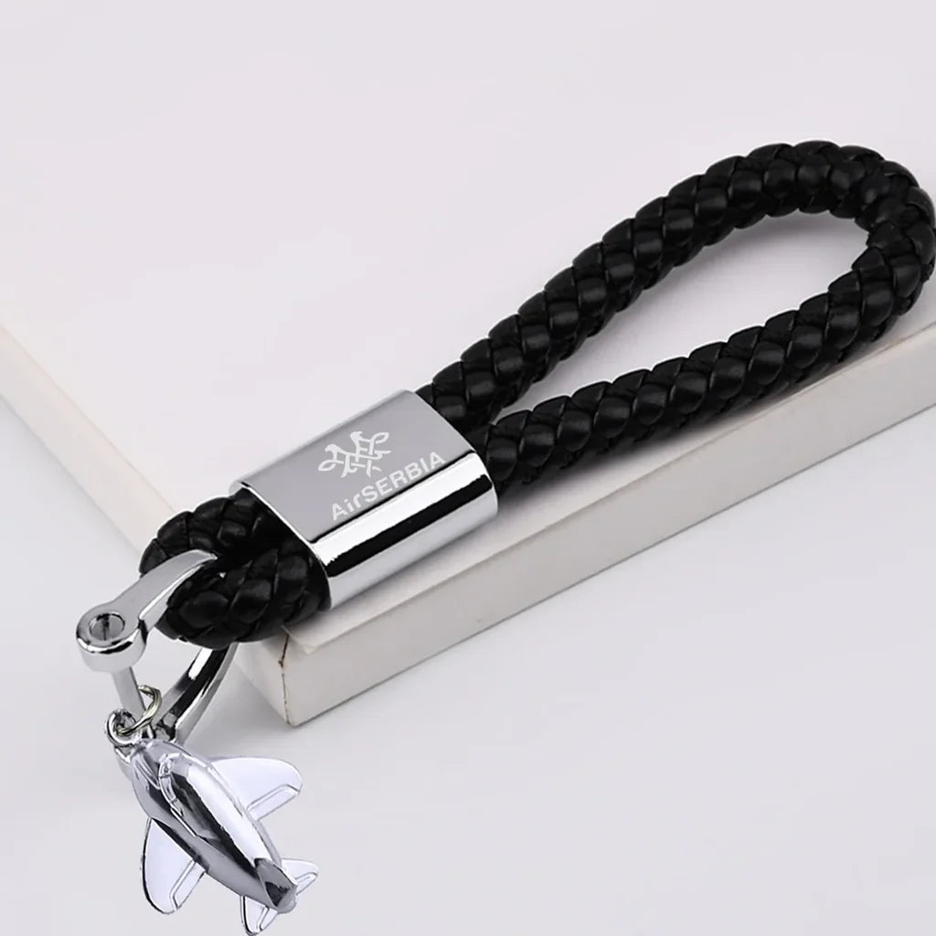 Customisable Air Serbia Airlines Design Leather Key Chain - view 4
