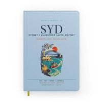 Thumbnail for Sydney Kingsford Smith Airport (SYD) design on light blue notebook