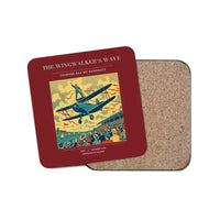Thumbnail for The Wingwalker's Wave - Designed Coasters design on dark red 1-piece