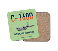 Thumbnail for Transall C-160D design on light green 1 piece coaster