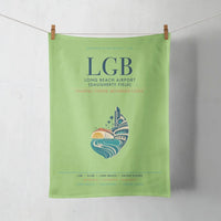 Thumbnail for Long Beach Airport (Daugherty Field) (LGB) design on light green towel