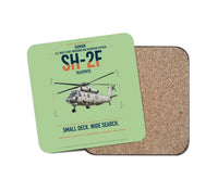 Thumbnail for Kaman SH-2F Seasprite design on light green 1 piece coaster