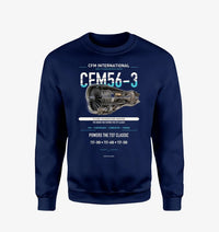 Thumbnail for CFM56-3 design on navy blue sweatshirt