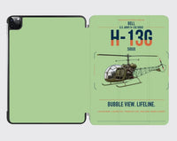 Thumbnail for Bell H-13G Sioux design on light green ipad tablet case
