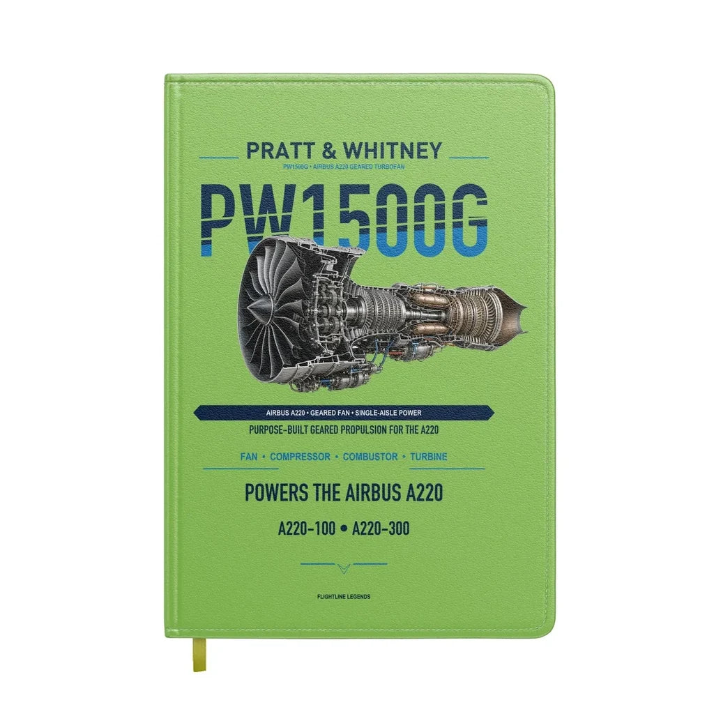 PW1500G design on light green notebook