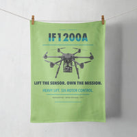 Thumbnail for Inspired Flight IF1200A design on light green towel