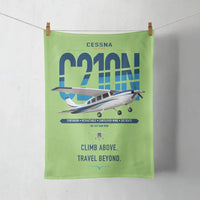 Thumbnail for Cessna T210N Centurion design on light green towel