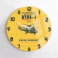 Thumbnail for Korea Aerospace Industries KUH-1 Surion design on yellow no frame wall clock