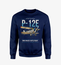 Thumbnail for Boeing P-12E design on navy blue sweatshirt