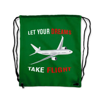 Thumbnail for Let Your Dreams Take Flight Drawstring Bag - view 4