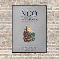 Thumbnail for Central Japan International Airport NGO vertical canvas print - framed - light gray background