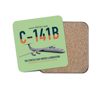 Thumbnail for C-141B Starlifter design on light green 1 piece coaster