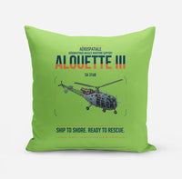 Thumbnail for Aérospatiale SA 316B Alouette III design on light green pillow