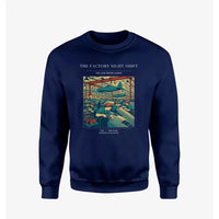 Thumbnail for VINTAGE G4502 - The Factory Night Shift - Designed Sweatshirts design on navyblue