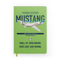 Thumbnail for Cessna Citation Mustang design on light green notebook