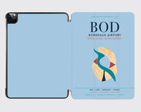 Thumbnail for Bordeaux Airport (BOD) design on light blue ipad tablet case