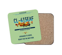 Thumbnail for Canadair CL-415EAF design on light green 1 piece coaster
