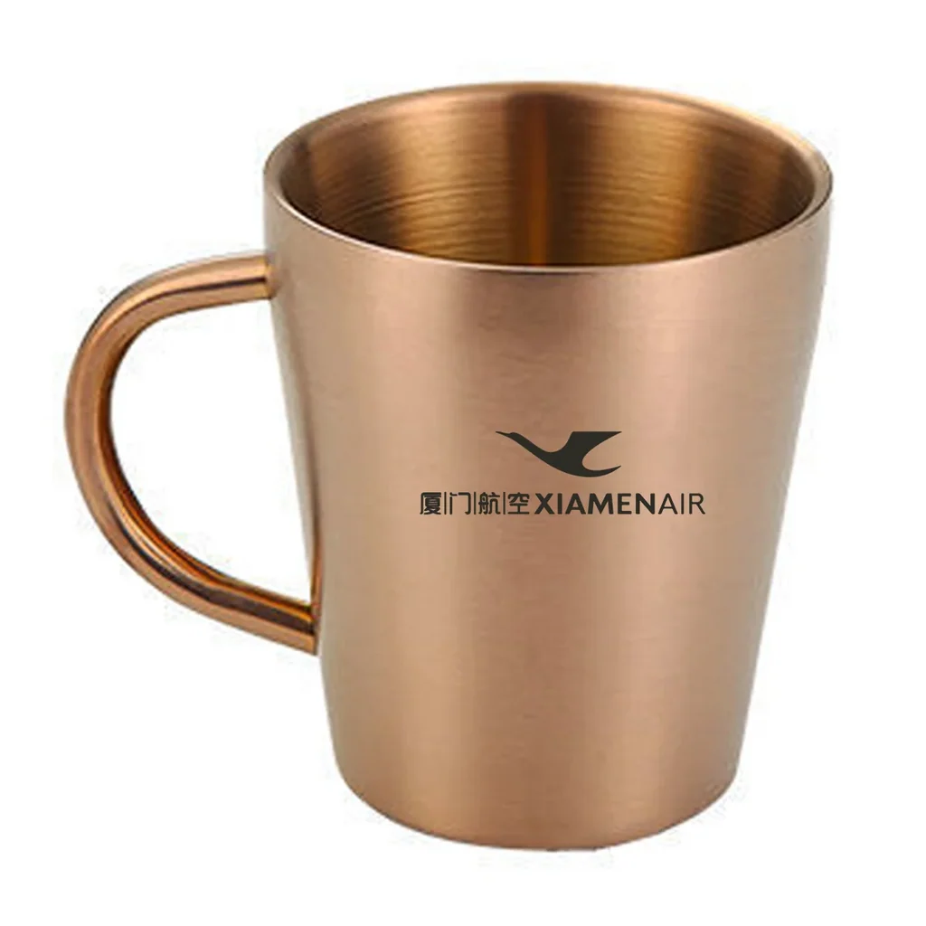 Xiamen Airlines Stainless Steel Coffee mug in rose gold