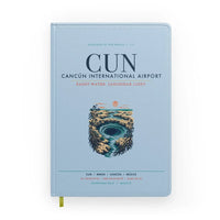 Thumbnail for Cancún International Airport (CUN) design on light blue notebook