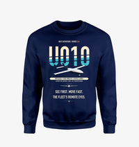Thumbnail for Airbus U010 Aliaca Fixed-wing design on navy blue sweatshirt
