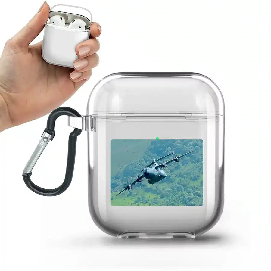 Cruising Airbus A400M AirPods transparent case - With Buckle