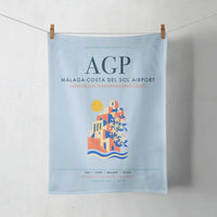 Thumbnail for Malaga-Costa del Sol Airport (AGP) design on light blue towel