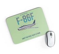 Thumbnail for F-86F Sabre design on light green rectangle mouse pad
