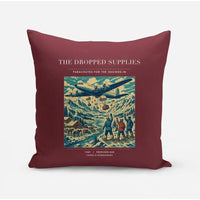 Thumbnail for VINTAGE G4234 - The Dropped Supplies - Designed Pillows design on darkred