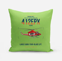 Thumbnail for SUBARU Bell 412EPX design on light green pillow
