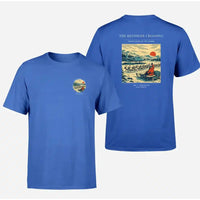 Thumbnail for VINTAGE G4350 - The Reindeer Crossing - Double-Side T-Shirt design on blue double side t shirt