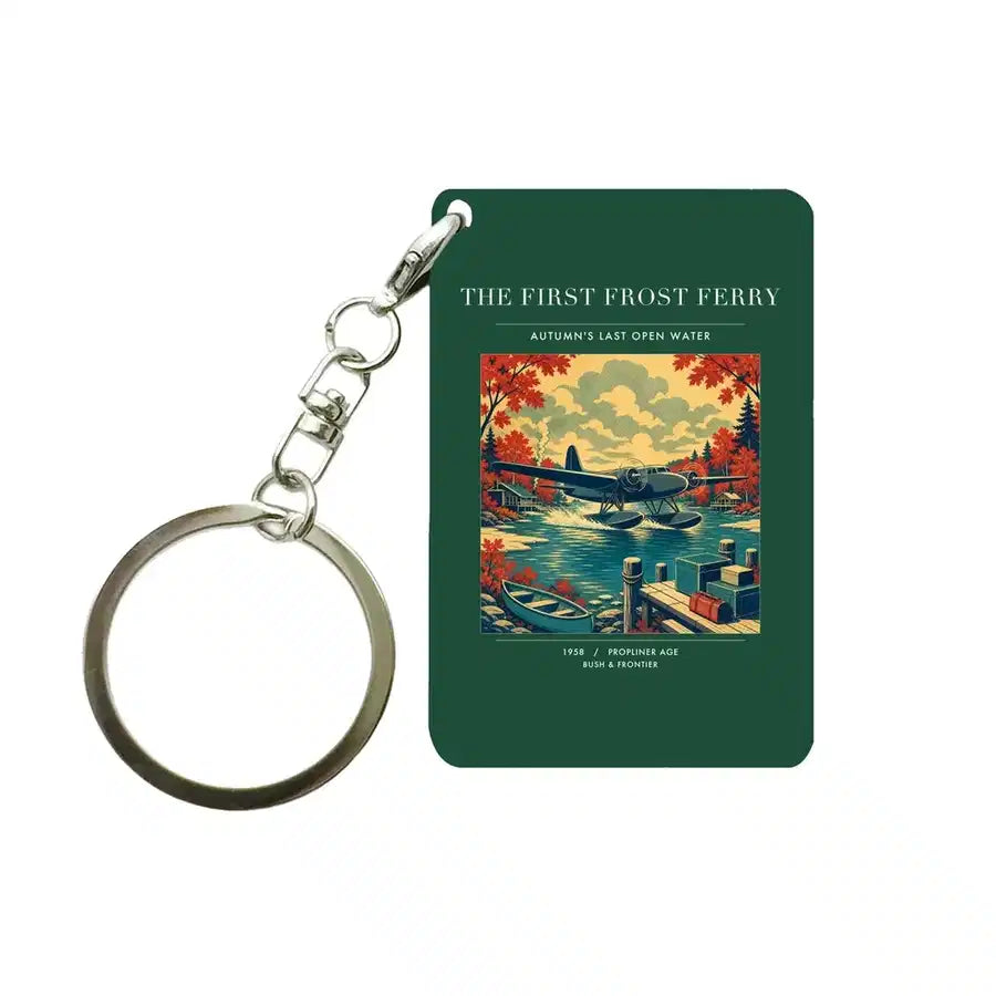 VINTAGE G4433 - The First Frost Ferry - Designed Key Chain design on darkgreen