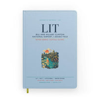 Thumbnail for Bill and Hillary Clinton National Airport (LIT) design on light blue notebook