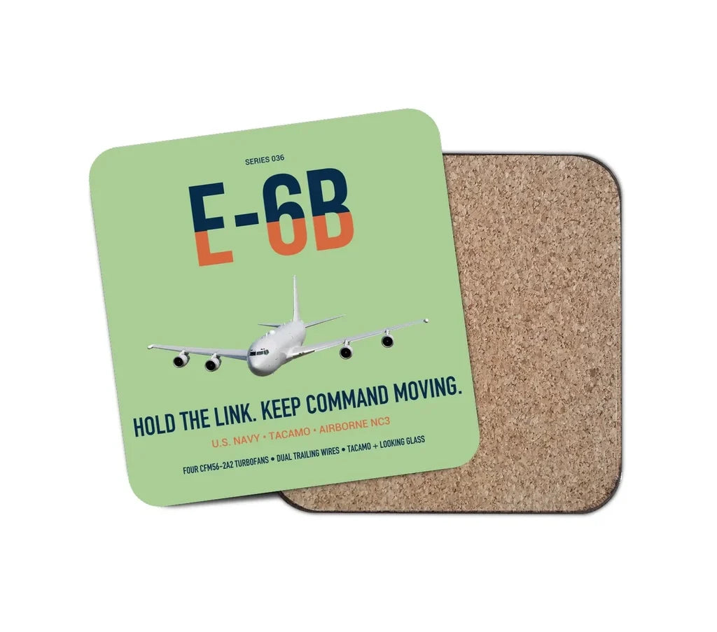 E-6B Mercury design on light green 1 piece coaster